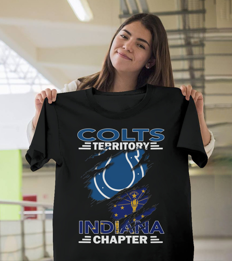 Colts Territory Indiana Chapter NFL Fan Support T-Shirt
