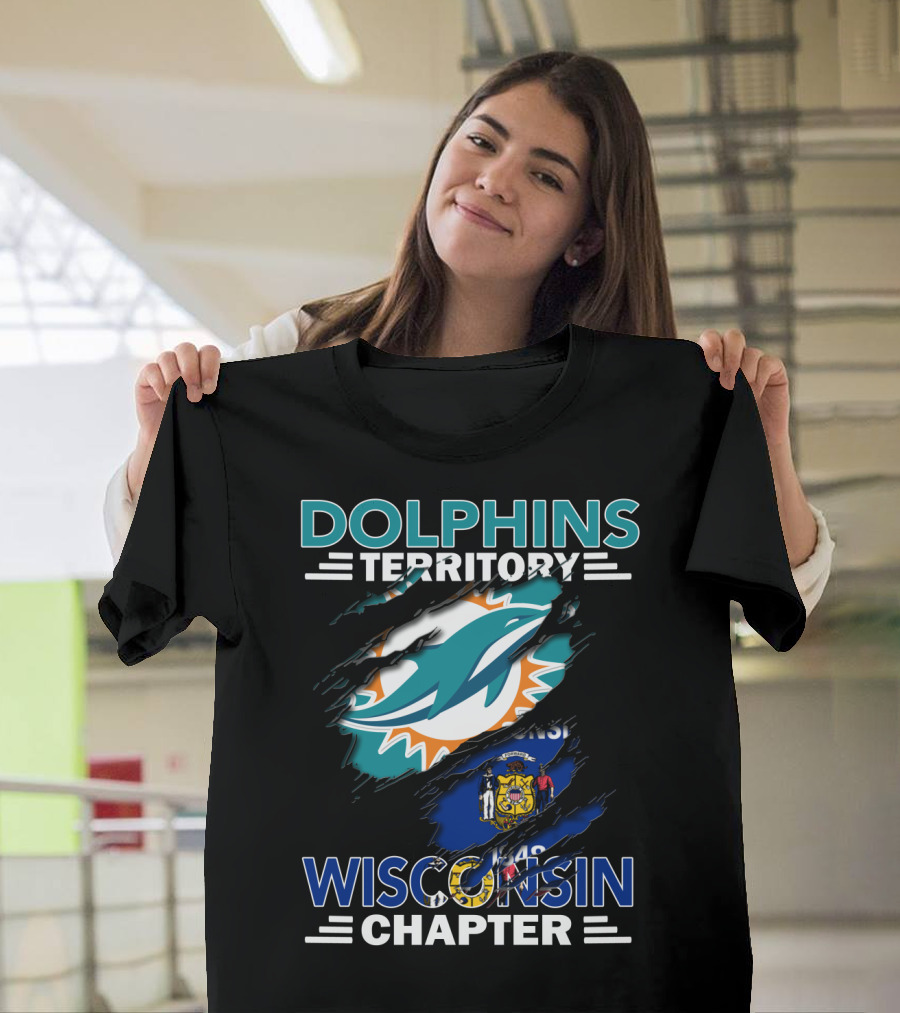 Dolphins Territory Wisconsin Chapter Miami Dolphins Fan Club T-Shirt