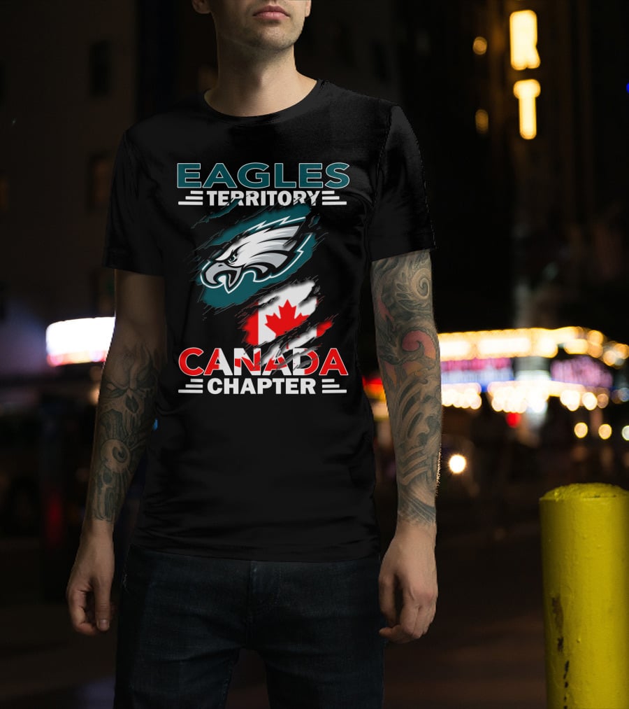 Eagles Territory Canada Chapter Flag And Eagle T-Shirt