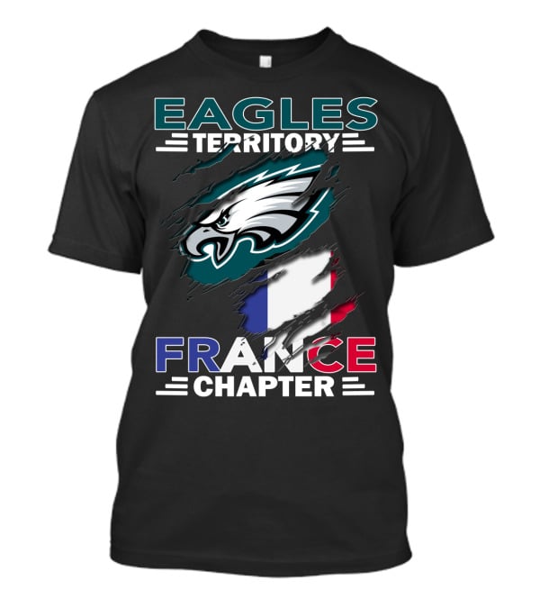 Eagles Territory France Chapter Flag And Eagle T-Shirt