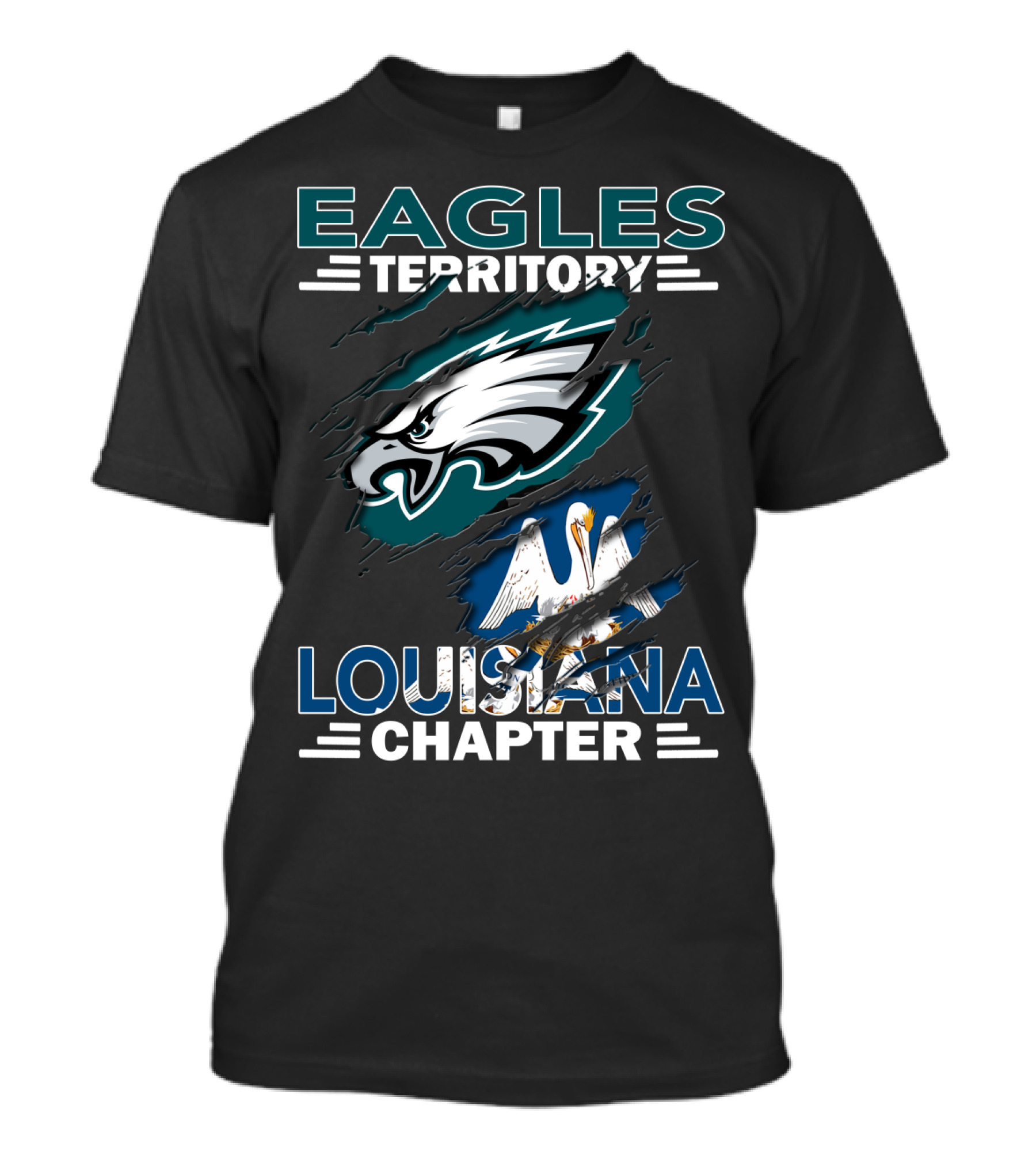 Eagles Territory Louisiana Chapter Philadelphia Nfl Football Fan Club T-Shirt