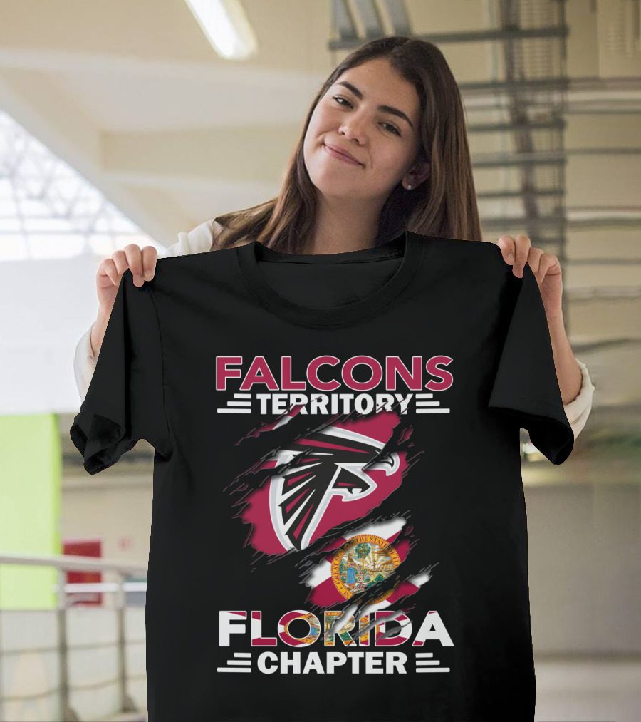 Falcons Territory Florida Chapter Ripped State Flag T-Shirt