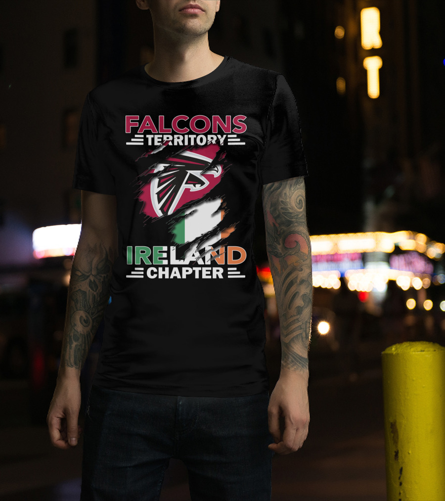 Falcons Territory Ireland Chapter Flag And Logo Emblem T-Shirt