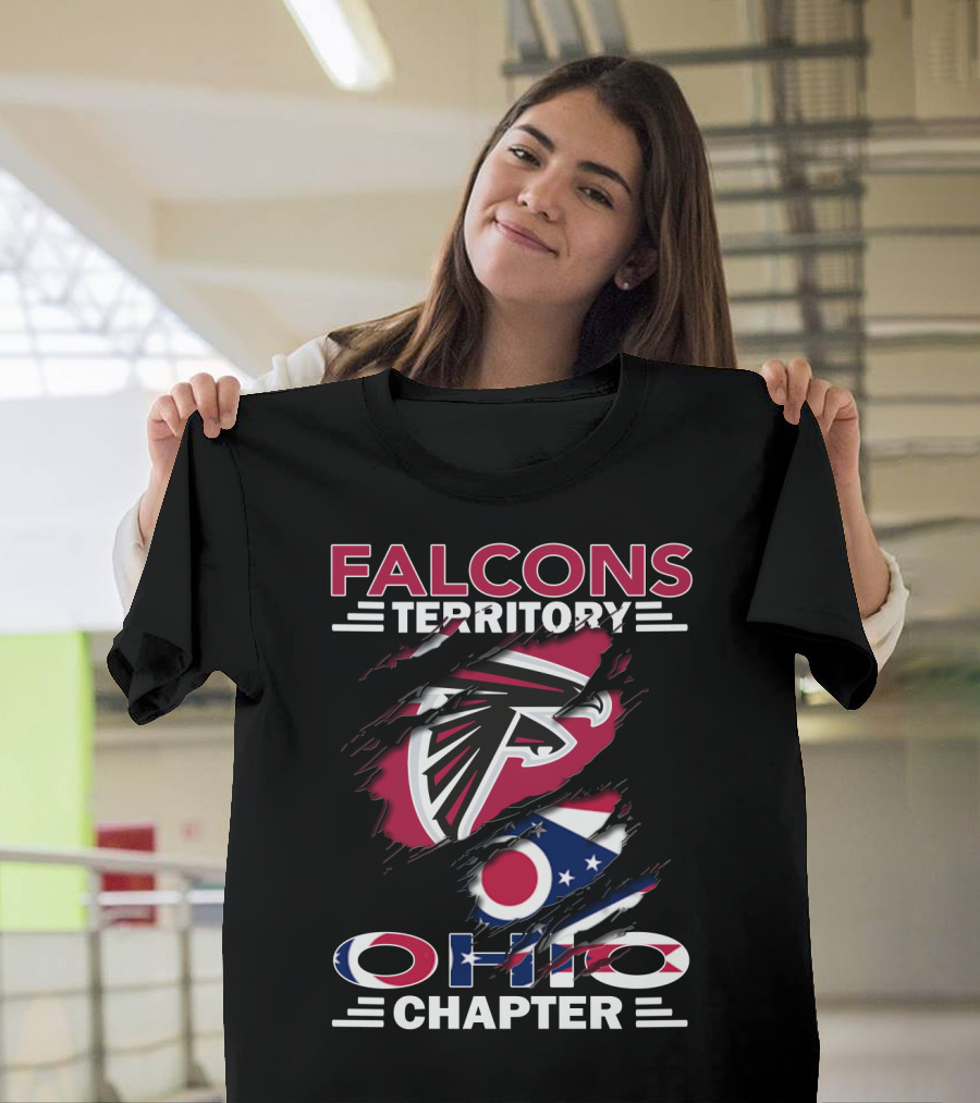 Falcons Territory Ohio Chapter Flag and Logo Integration T-Shirt