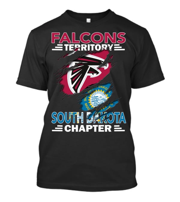 Falcons Territory South Dakota Chapter State Seal Football Fandom T-Shirt