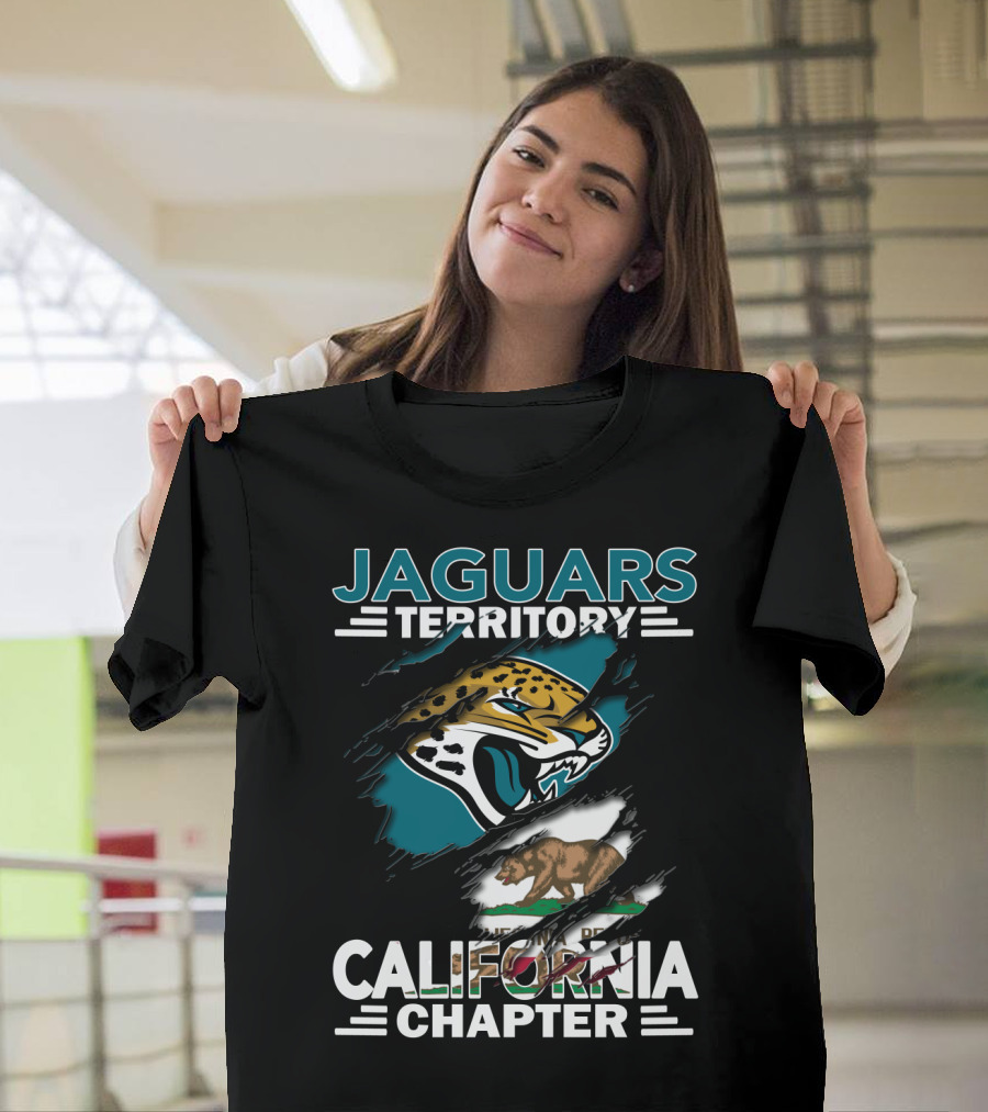 Jaguars Territory California Chapter With Jaguar And California Bear Graphics T-Shirt