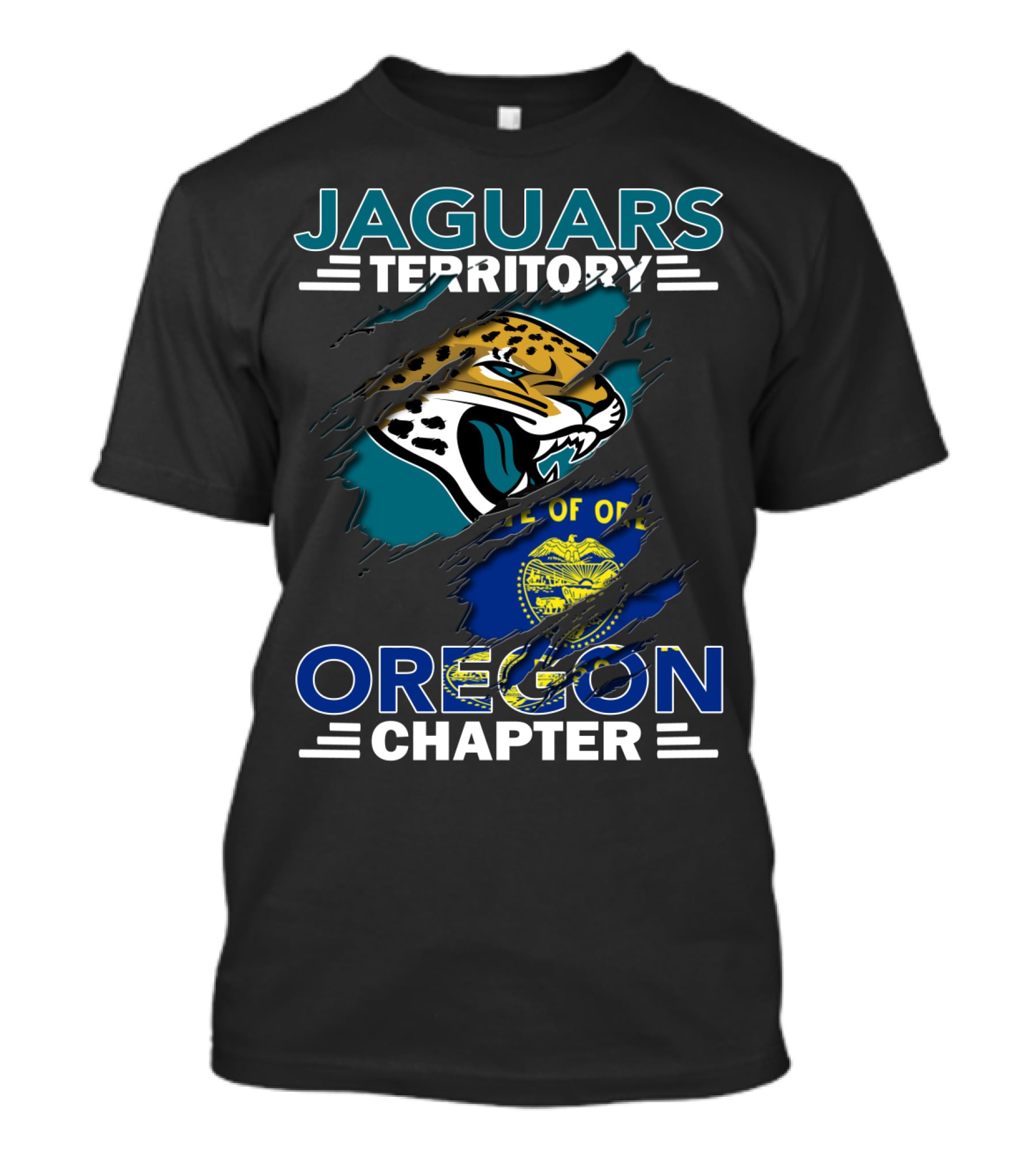 Jaguars Territory Oregon Chapter Official Seal And Fierce Mascot Integration T-Shirt