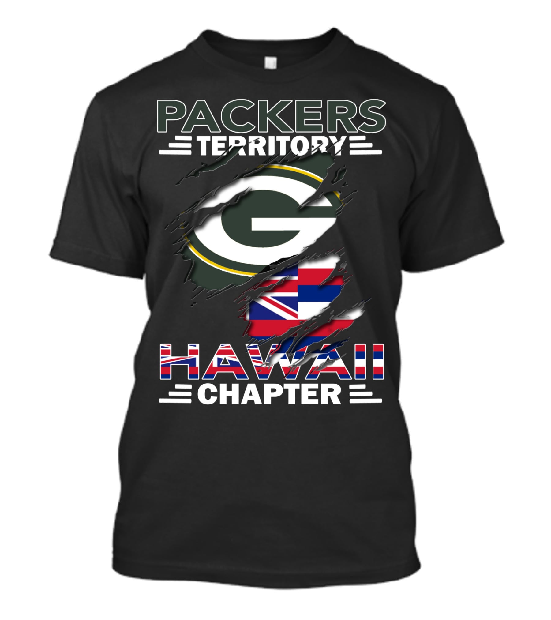 Packers Territory Hawaii Chapter Green Bay Football Fan T-Shirt