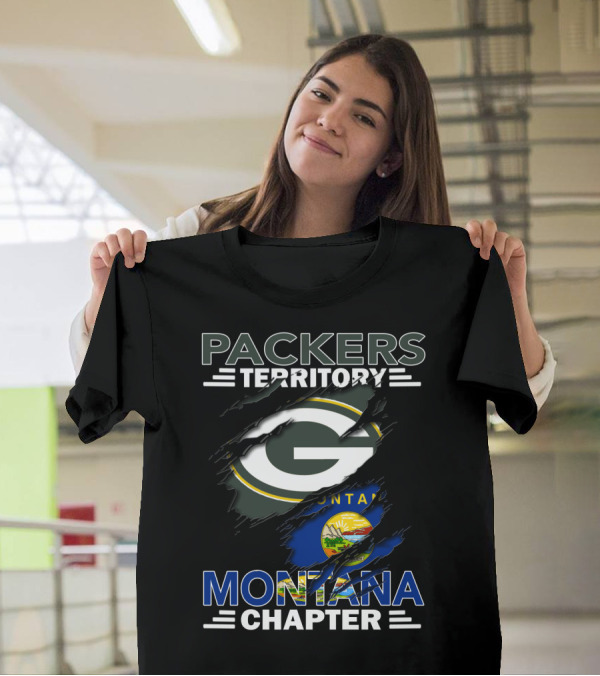 Packers Territory Montana Chapter Football Flag Hybrid T-Shirt