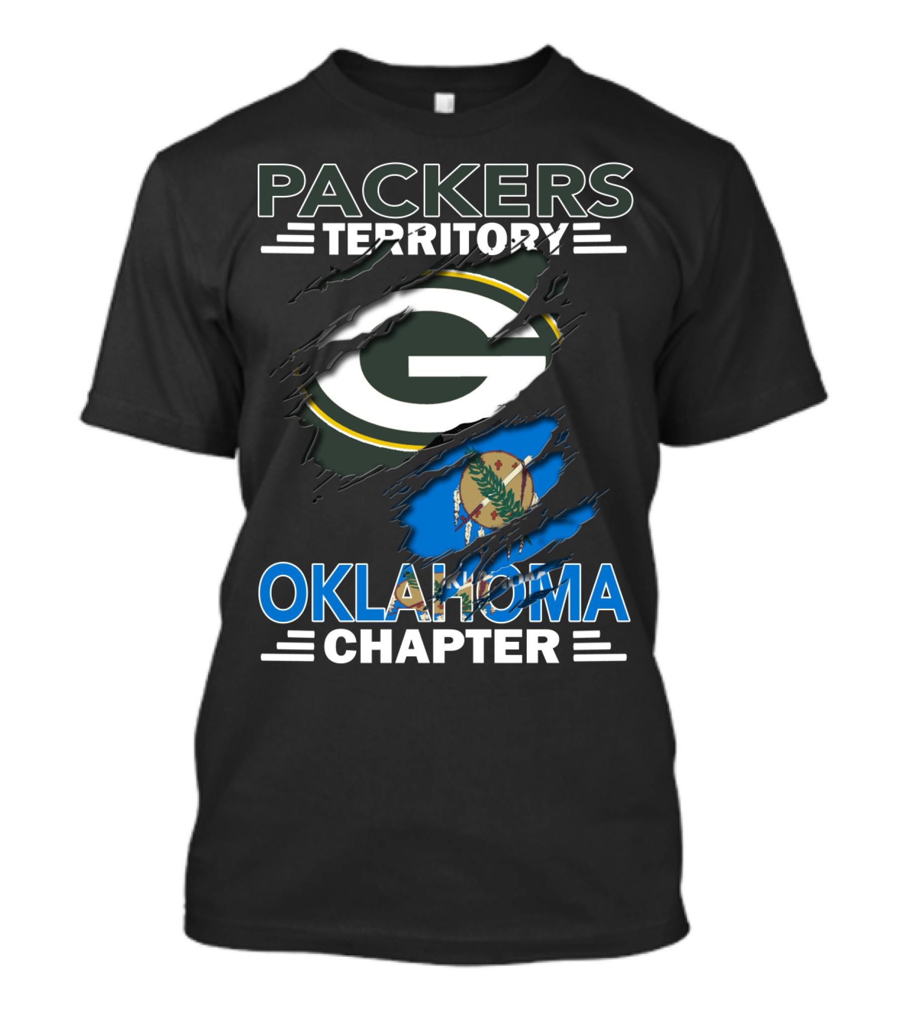 Packers Territory Oklahoma Chapter Green And Blue T-Shirt