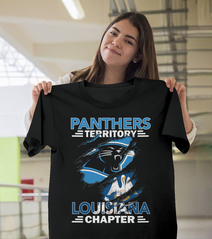 Panthers Territory Louisiana Chapter with Iconic Panther Logo and State T-Shirt