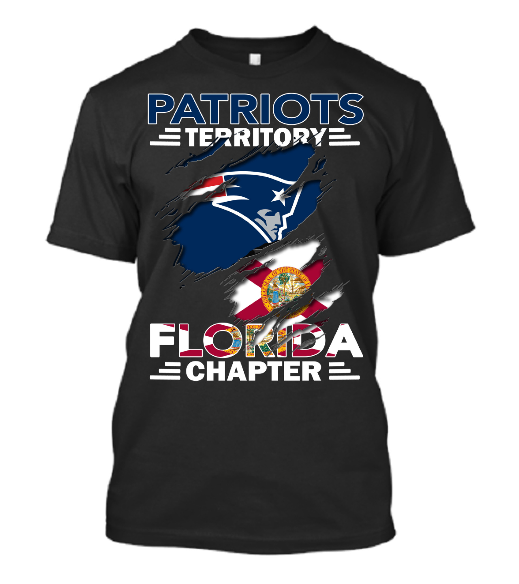 Patriots Territory Florida Chapter Flag Logo Inspired T-Shirt