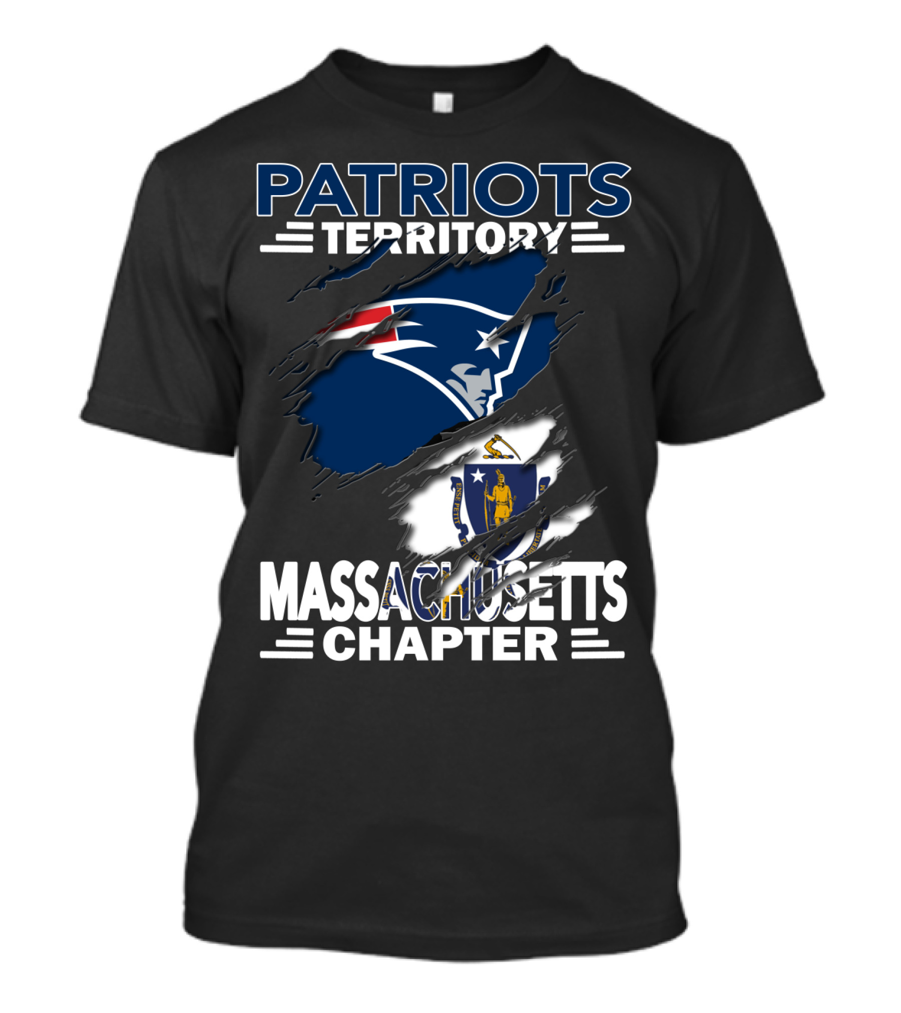 Patriots Territory Massachusetts Chapter New England Football Fan Gear T-Shirt