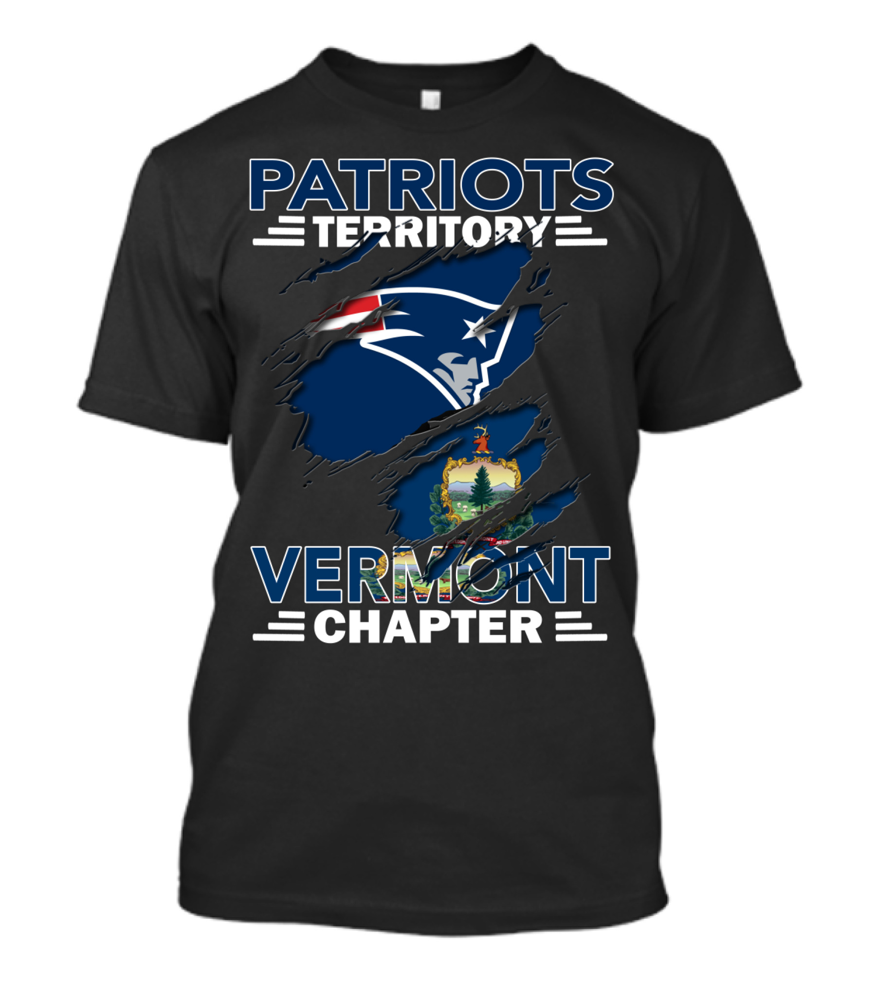 Patriots Territory Vermont Chapter New England Football Fan Community T-Shirt