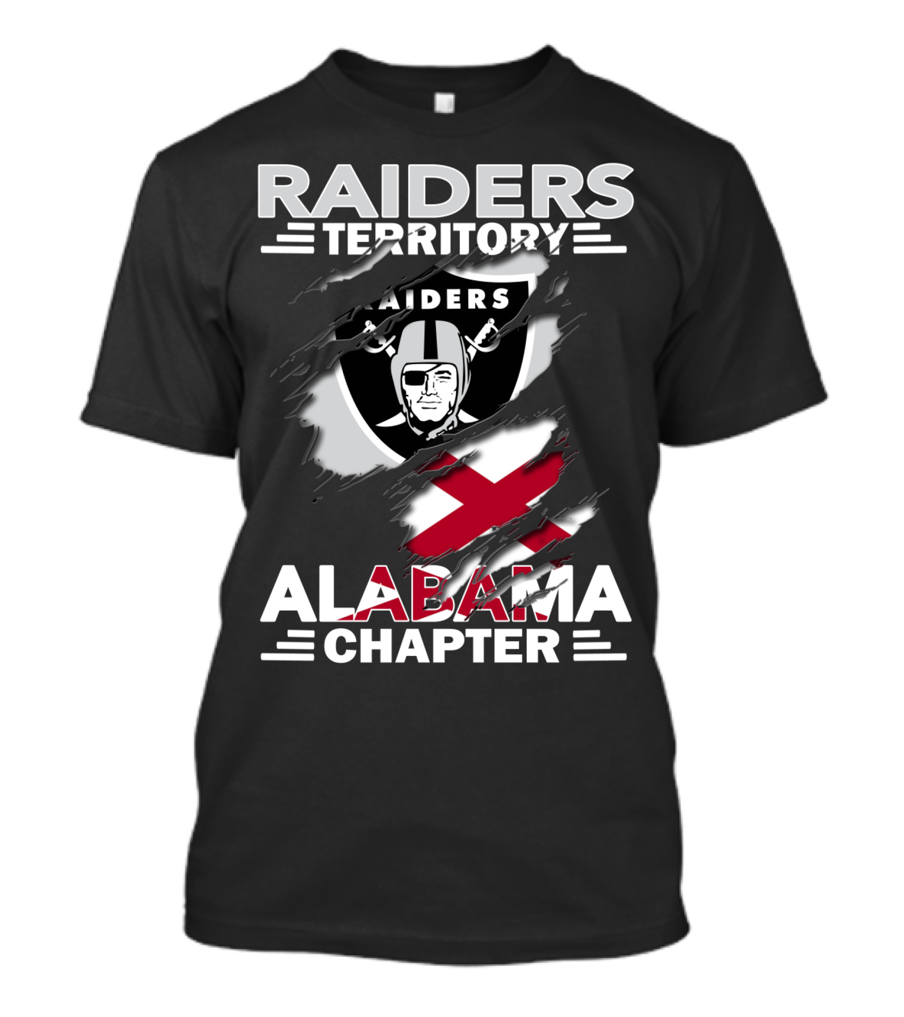 Raiders Territory Alabama Chapter NFL Football Fan Gear T-Shirt