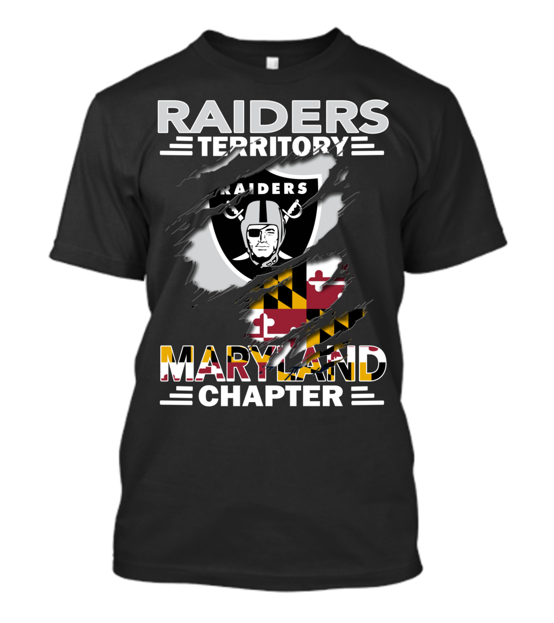 Raiders Territory Maryland Chapter Raiders Maryland Flag T-Shirt