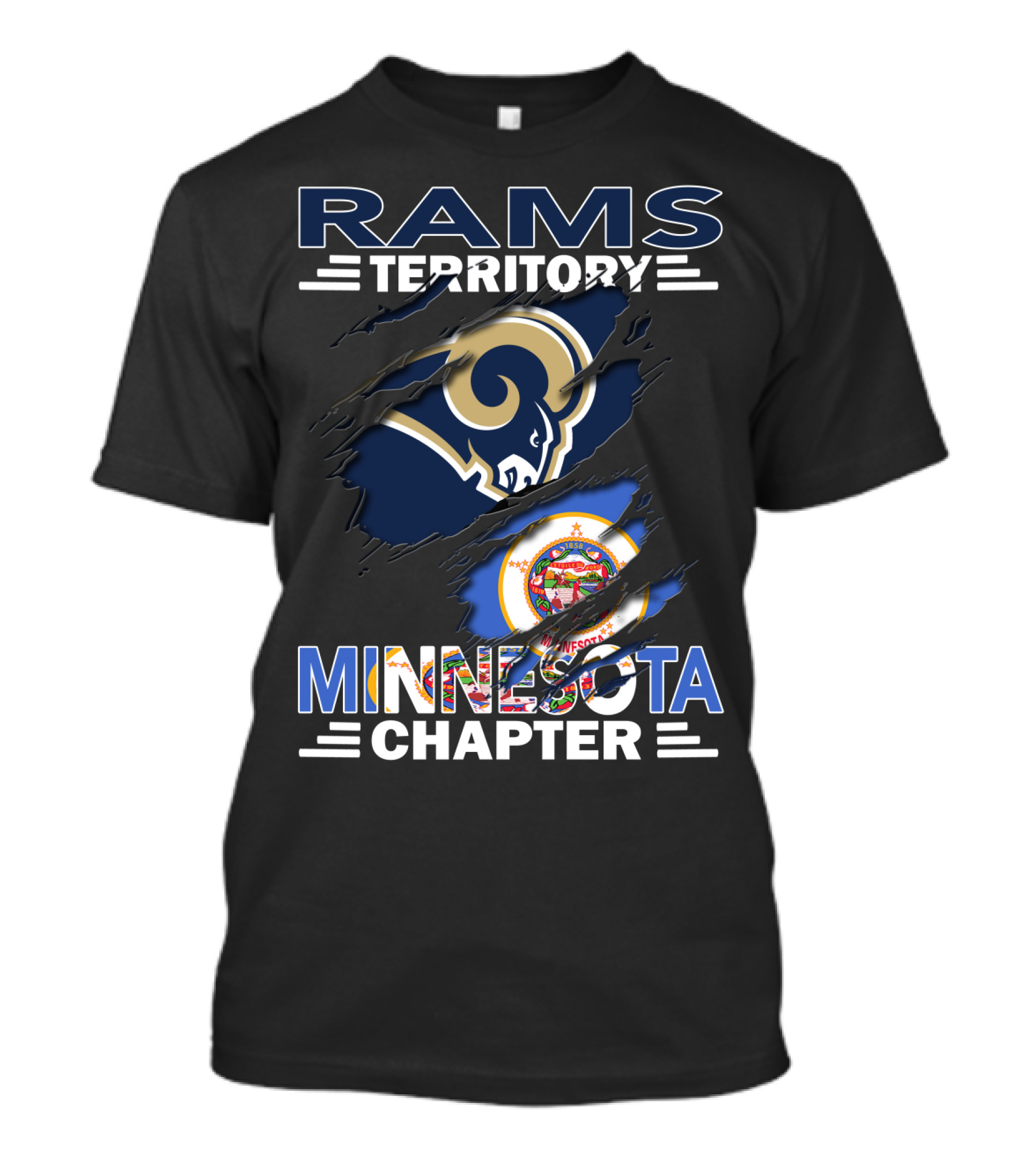 Rams Territory Minnesota Chapter State Symbol T-Shirt