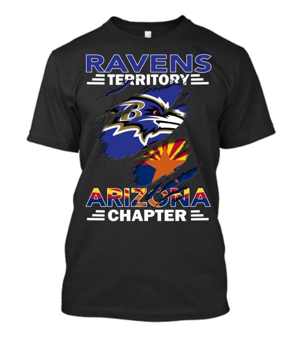 Ravens Territory Arizona Chapter Baltimore Ravens Logo Arizona Flag T-Shirt