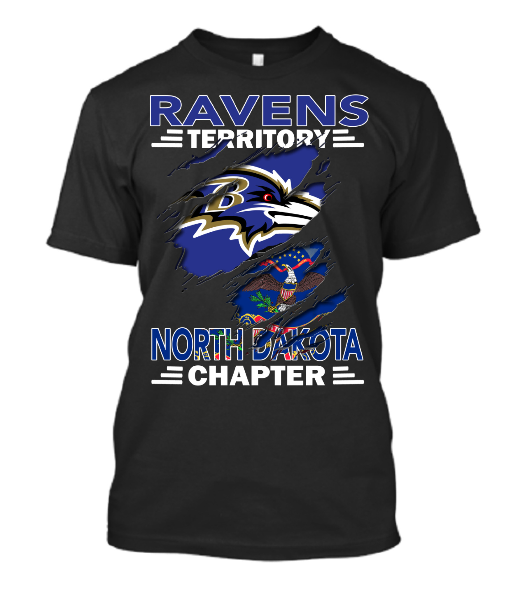Baltimore Ravens Territory North Dakota Chapter T-Shirt