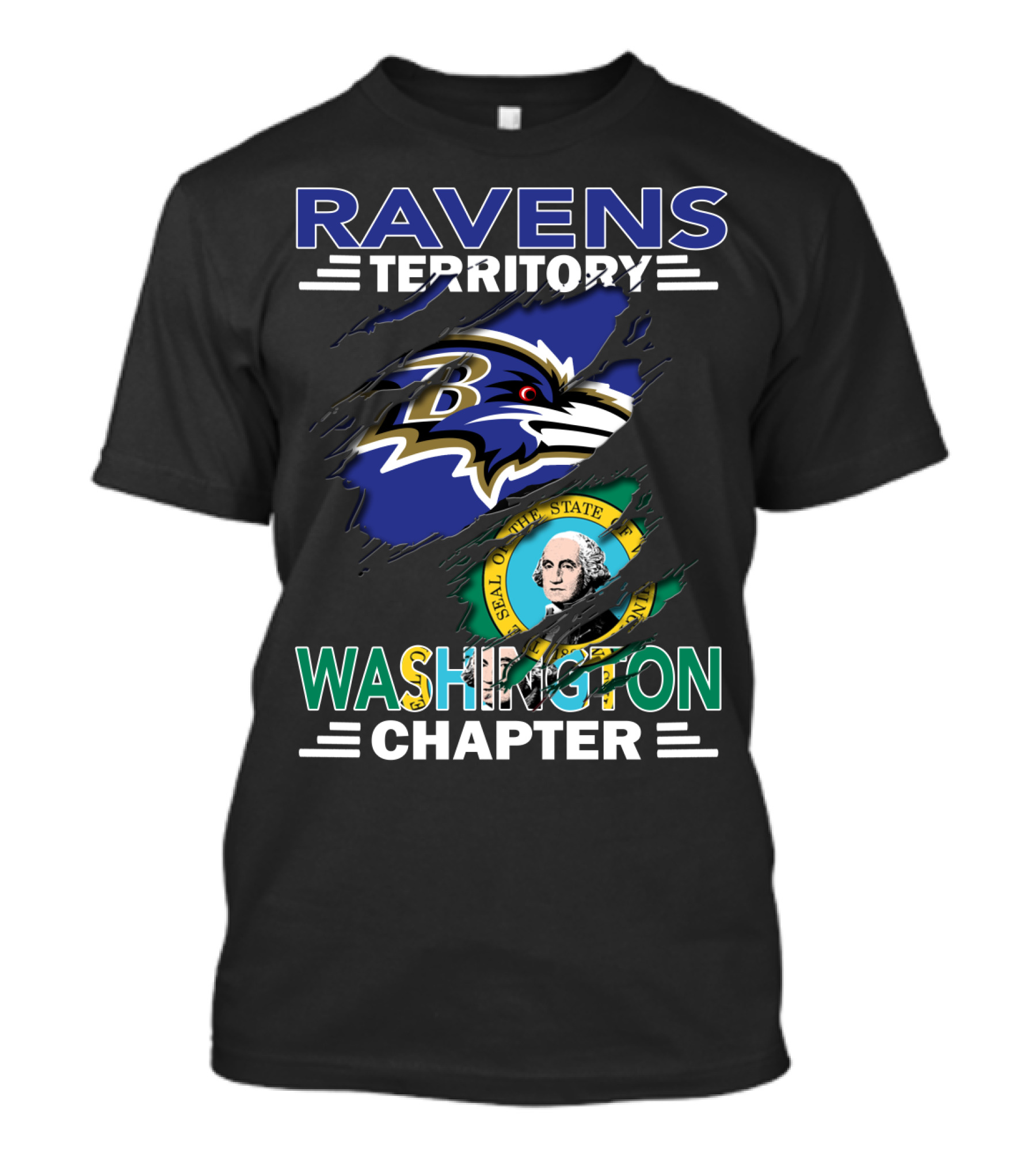 Ravens Territory Washington Chapter Seal Of The State Of Washington T-Shirt