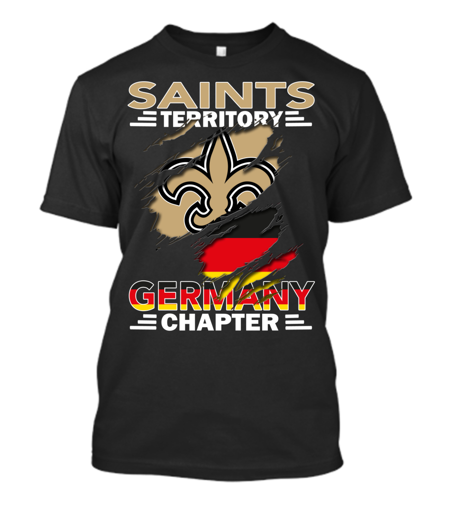 Saints Territory Germany Chapter Flag Fleur-DE-Lis T-Shirt