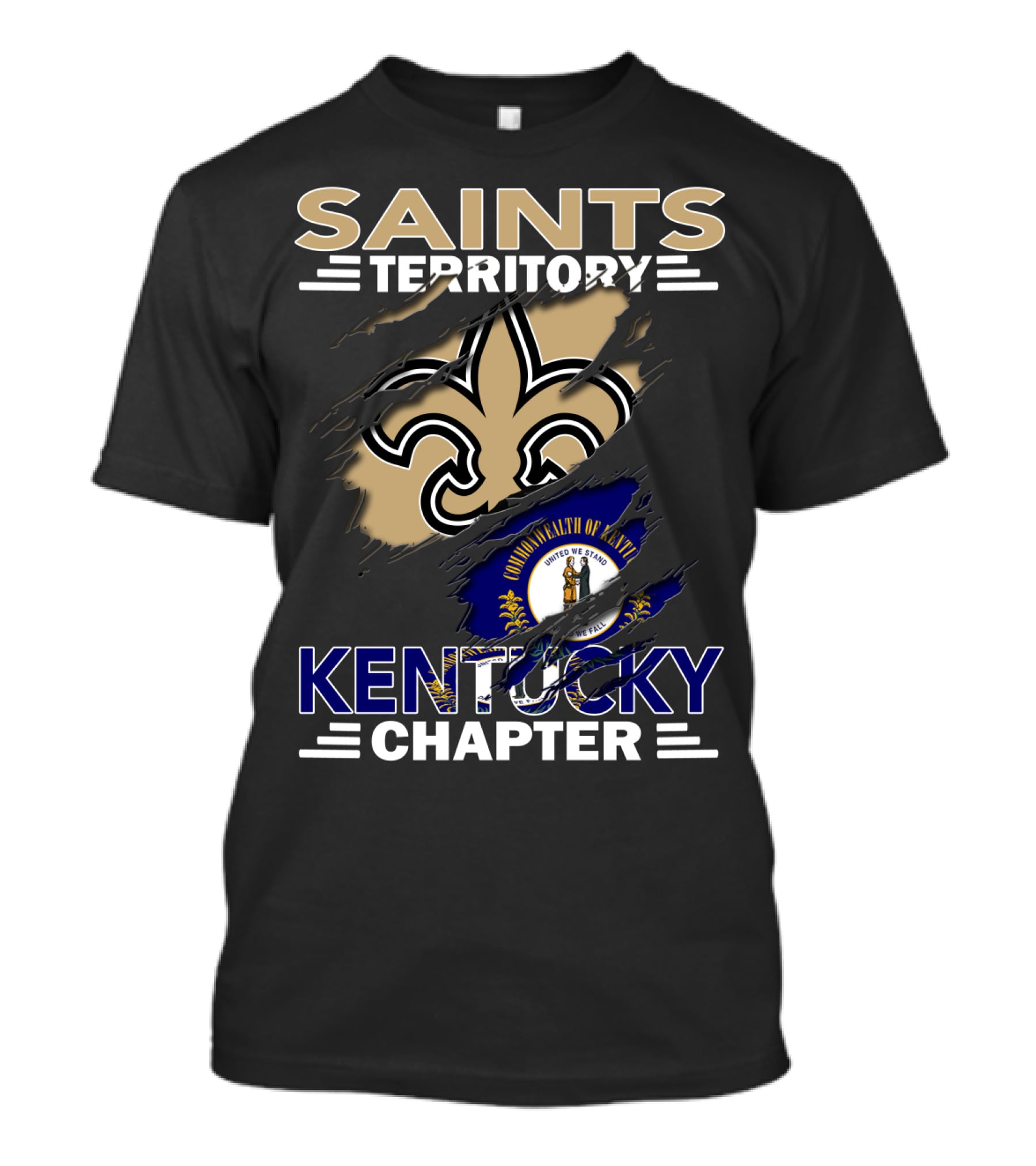 Saints Territory Kentucky Chapter Commonwealth Of Kentucky Fleur-de-Lis T-Shirt