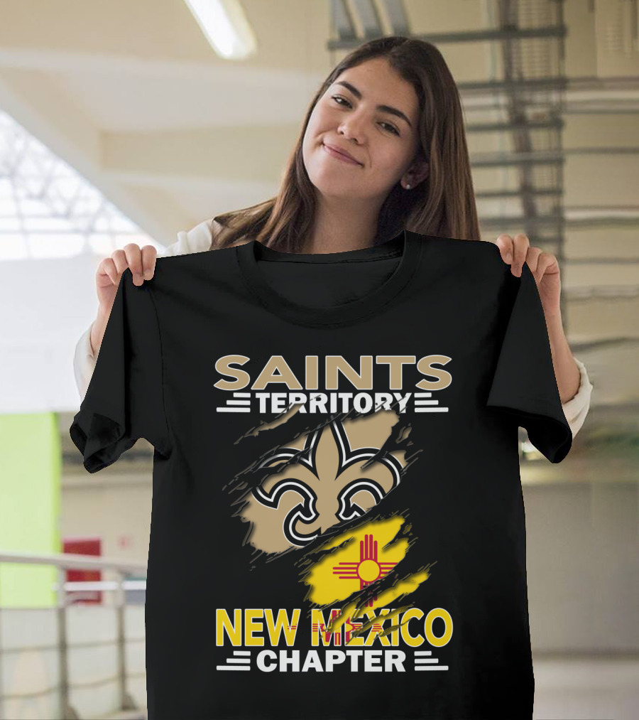 Saints Territory New Mexico Chapter Fleur-de-lis And Zia T-Shirt