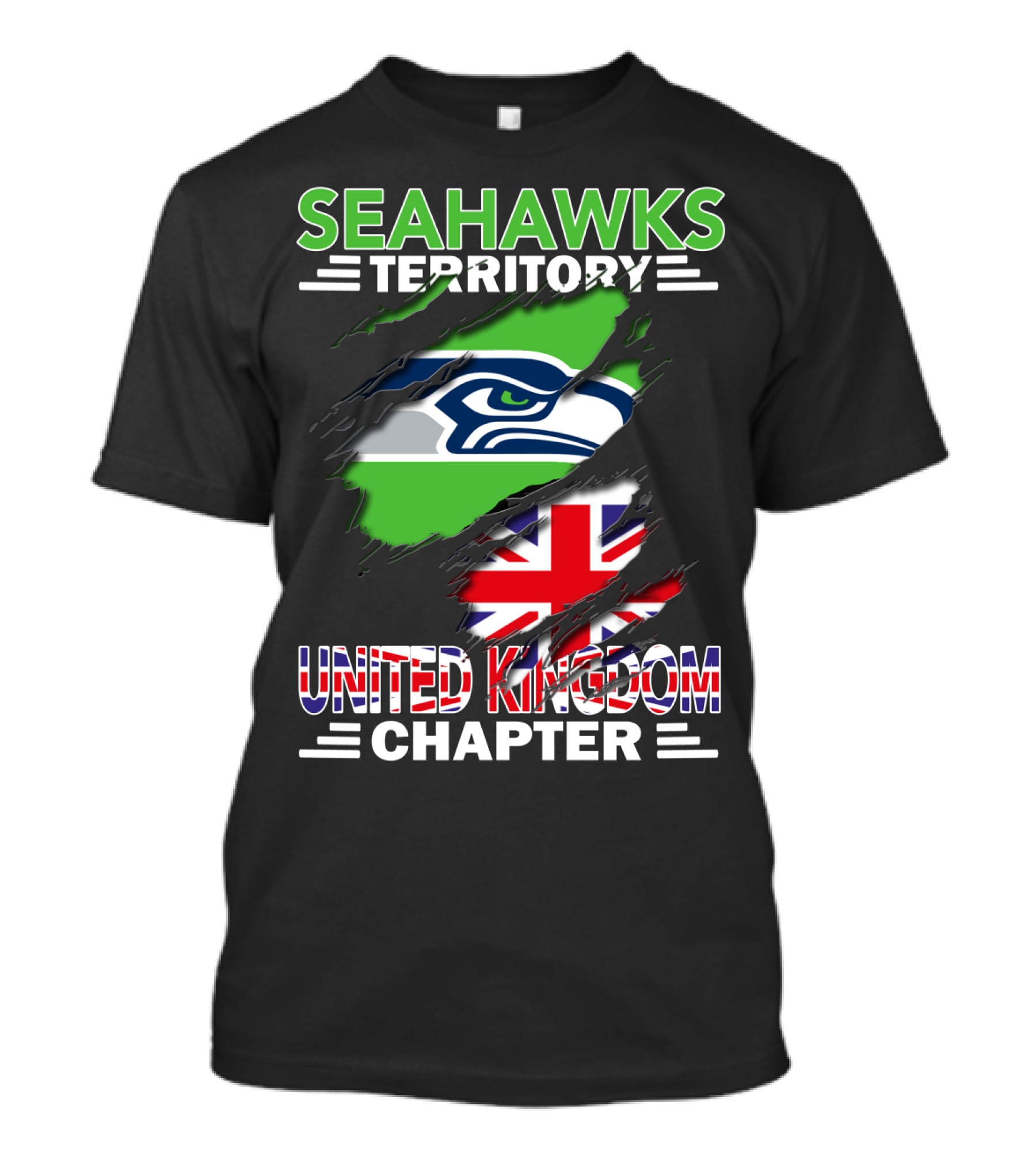 Seahawks Territory United Kingdom Chapter Flag T-Shirt