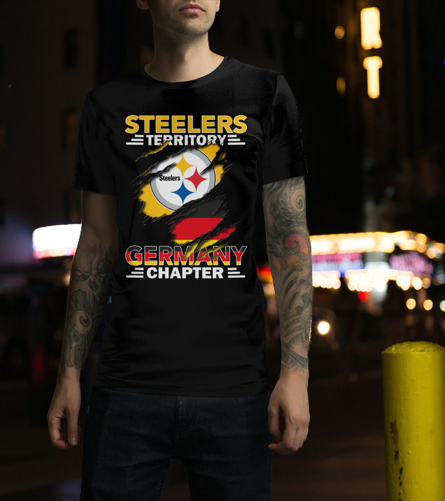 Steelers Territory Germany Chapter Steelers Logo German Flag T-Shirt