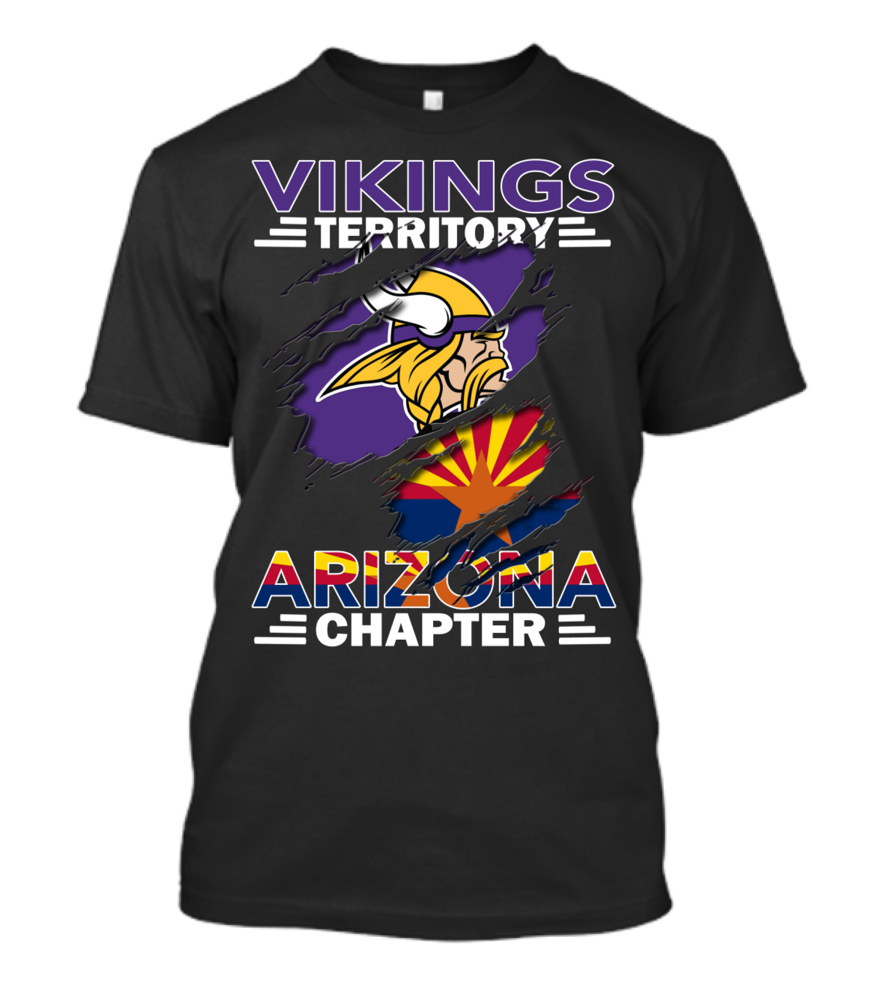 Vikings Territory Arizona Chapter Minnesota Football Fan Club Representation T-Shirt