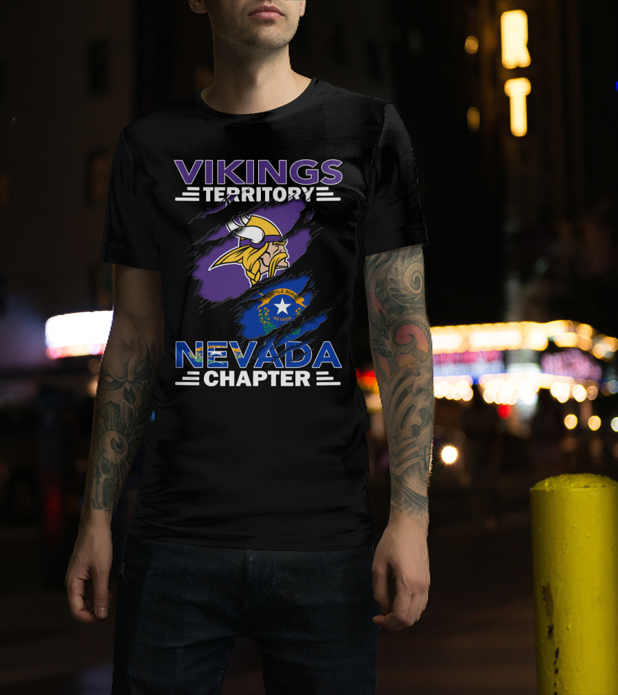 Vikings Territory Nevada Chapter Battle Born Emblem T-Shirt