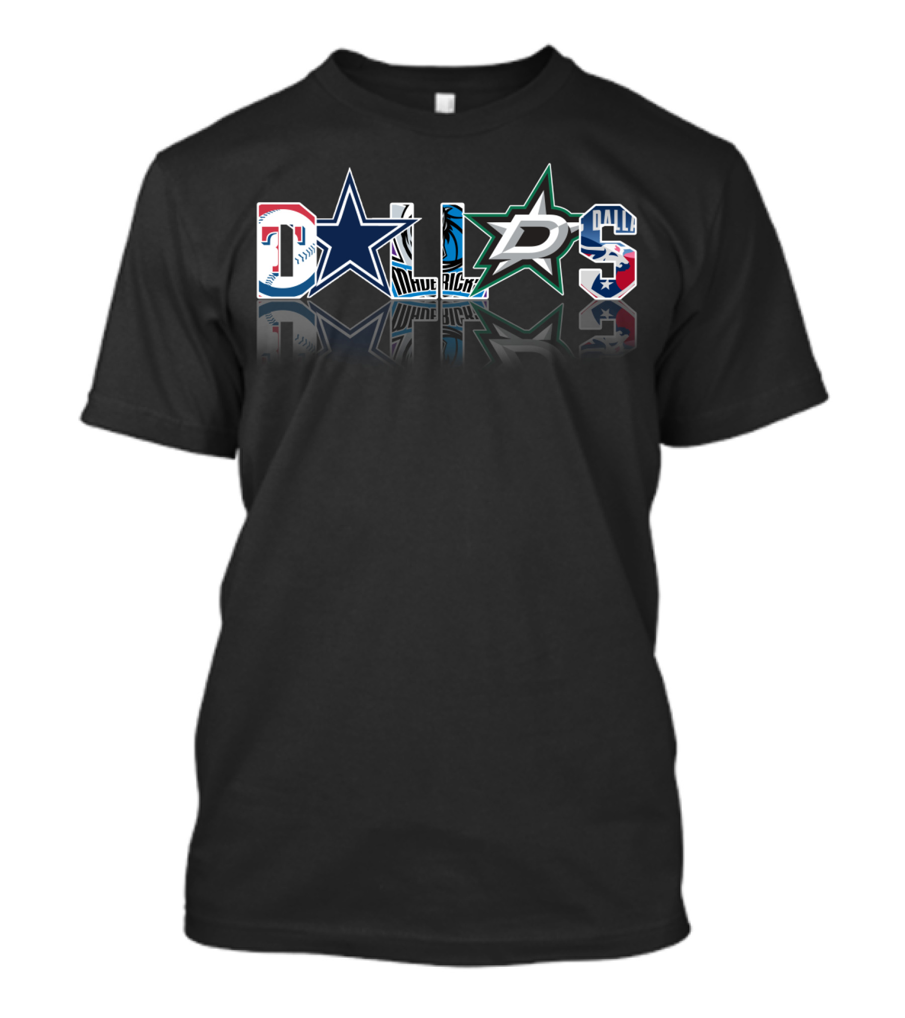 Dallas Cowboys Rangers Mavericks Stars Texas Sports Icons T-Shirt