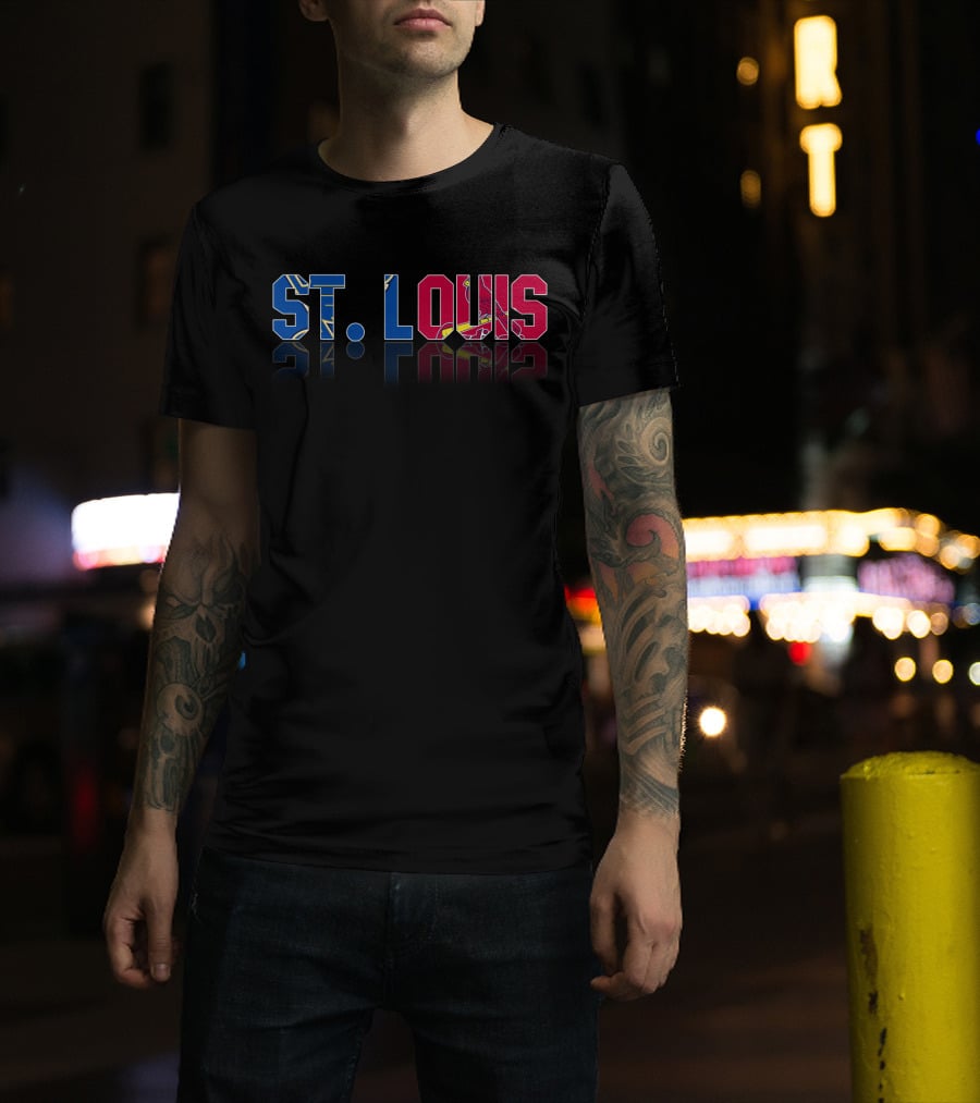 St. Louis Blues Cardinals NHL MLB Reflection T-Shirt