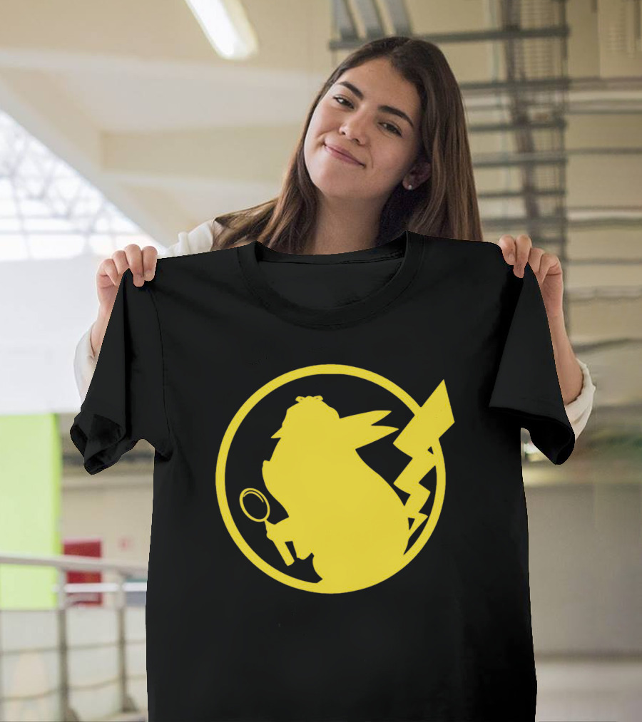 Pikachu Detective Silhouette Merchandise T-Shirt