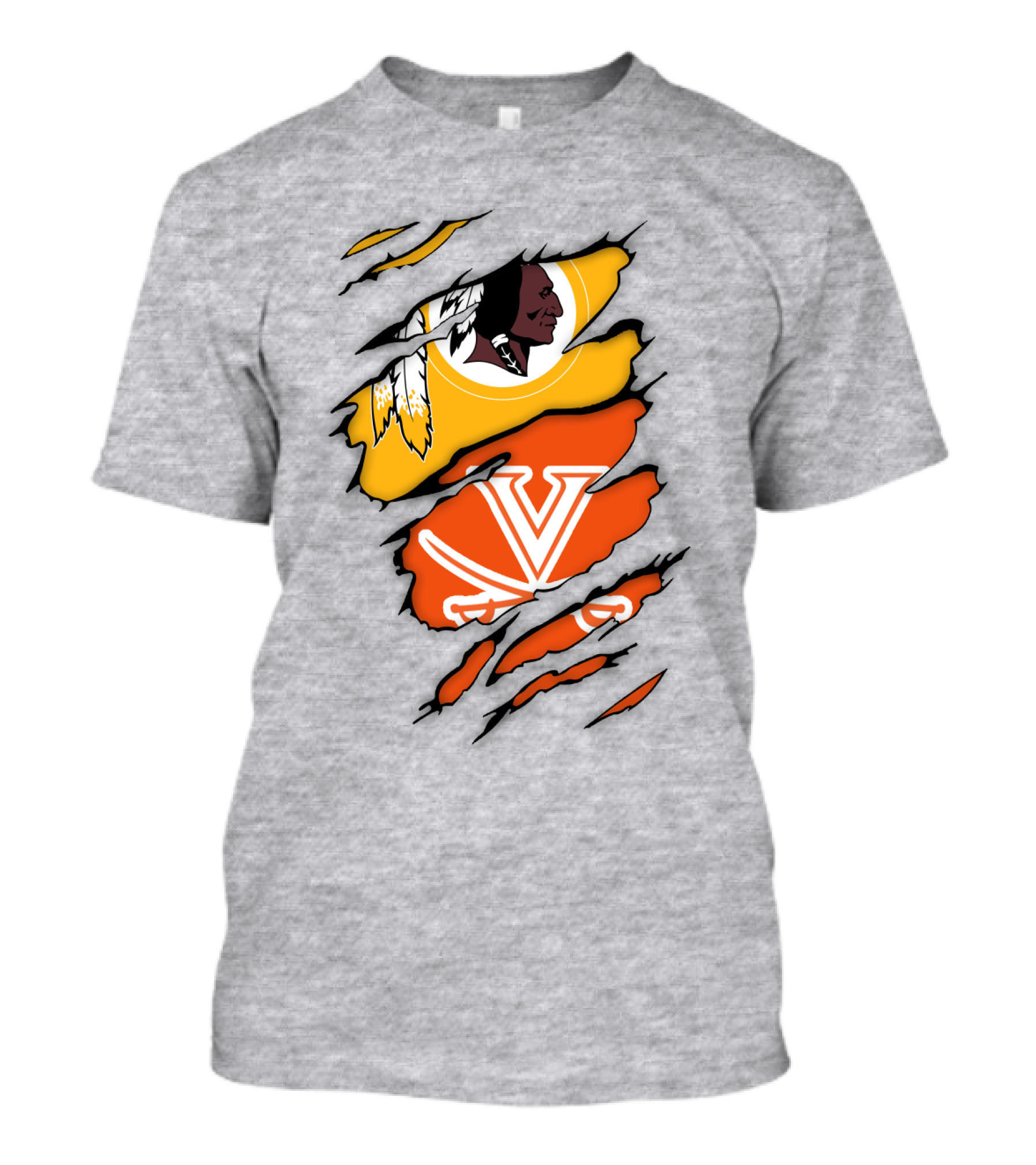 Virginia Cavaliers Washington Football Team Logo Mashup T-Shirt