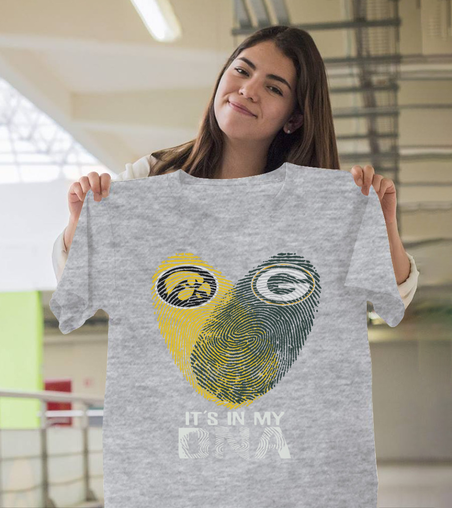 Iowa Hawkeyes Green Bay Packers It's In My Dna T-Shirt