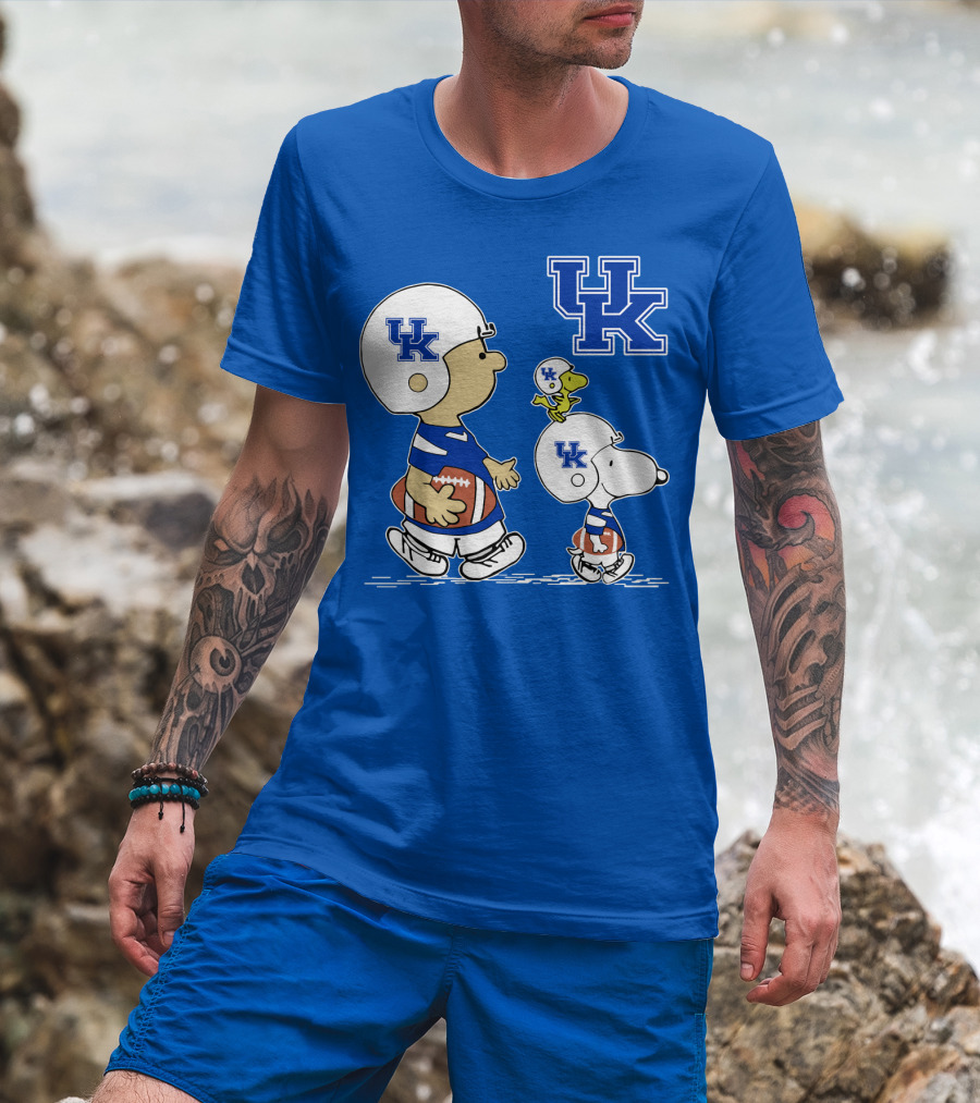 Kentucky Wildcats Peanuts Football Characters UK T-Shirt