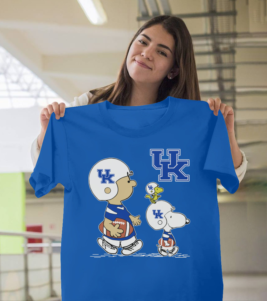 Kentucky Wildcats Peanuts Football Characters UK T-Shirt