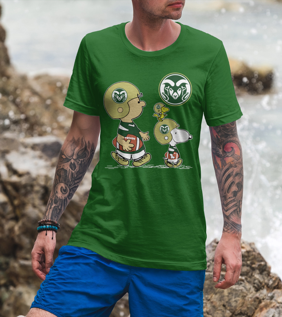 Colorado State Rams Peanuts Football Team Gear T-Shirt