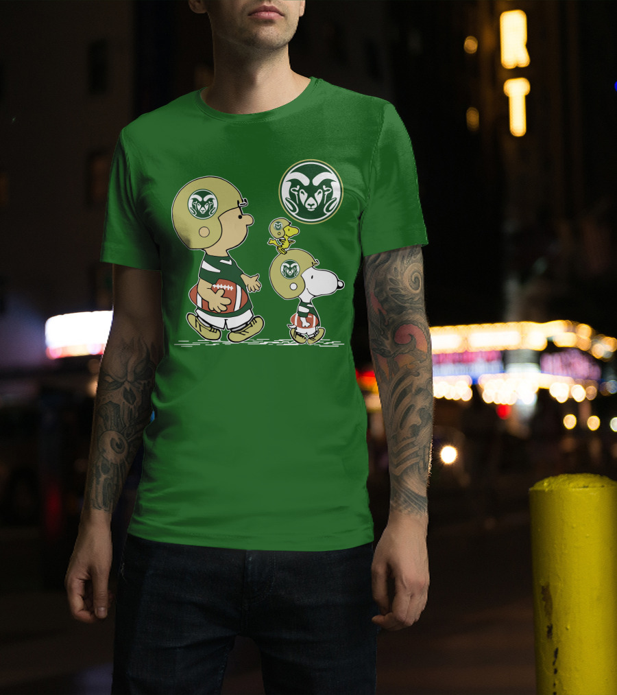 Colorado State Rams Peanuts Football Team Gear T-Shirt