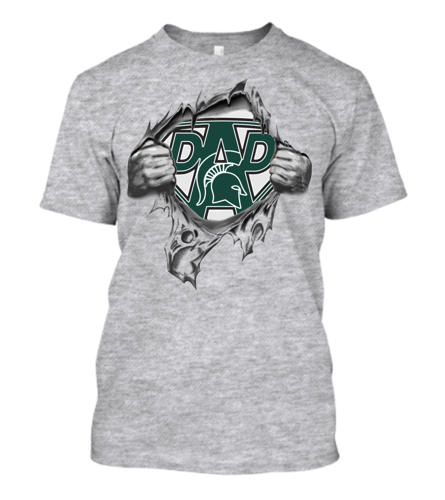 Spartans Dad Superhero Emblem T-Shirt
