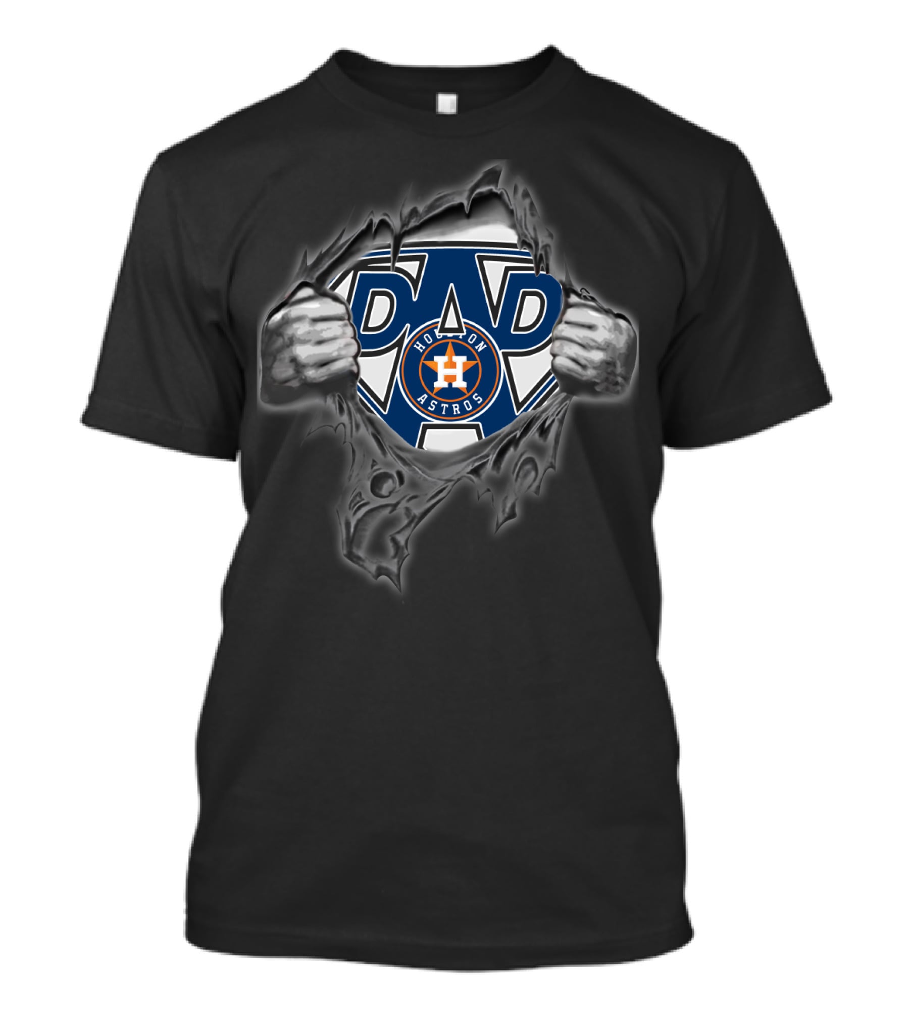 Houston Astros Super Dad Logo With Heroic Emblem T-Shirt