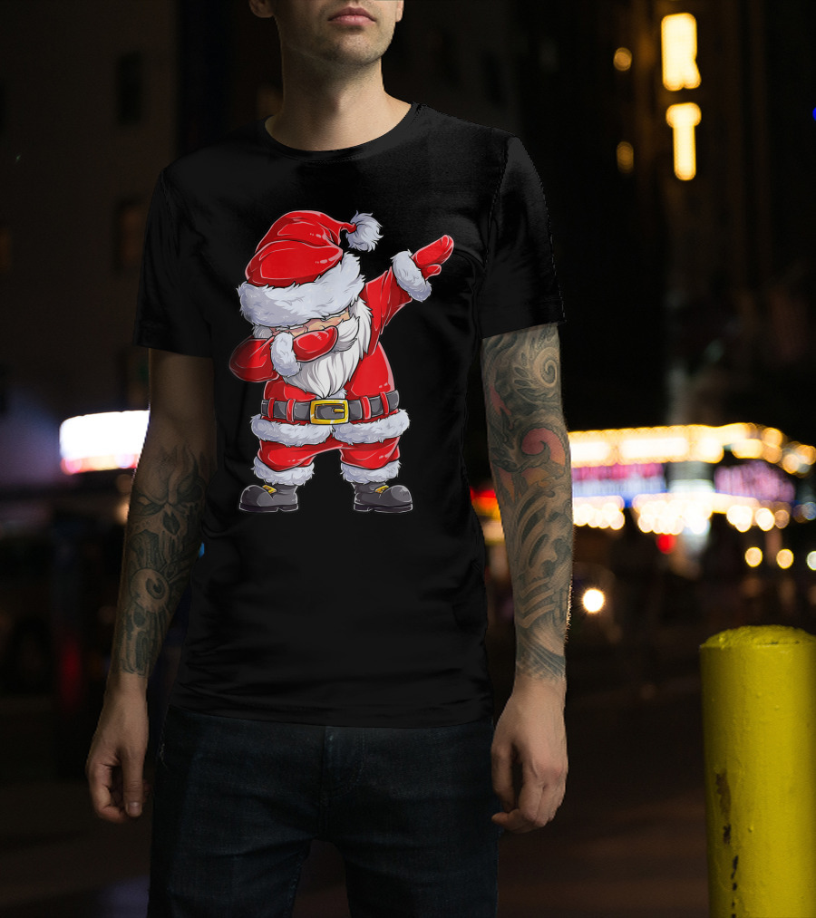 Dabbing Santa Claus Christmas Dance Pose T-Shirt