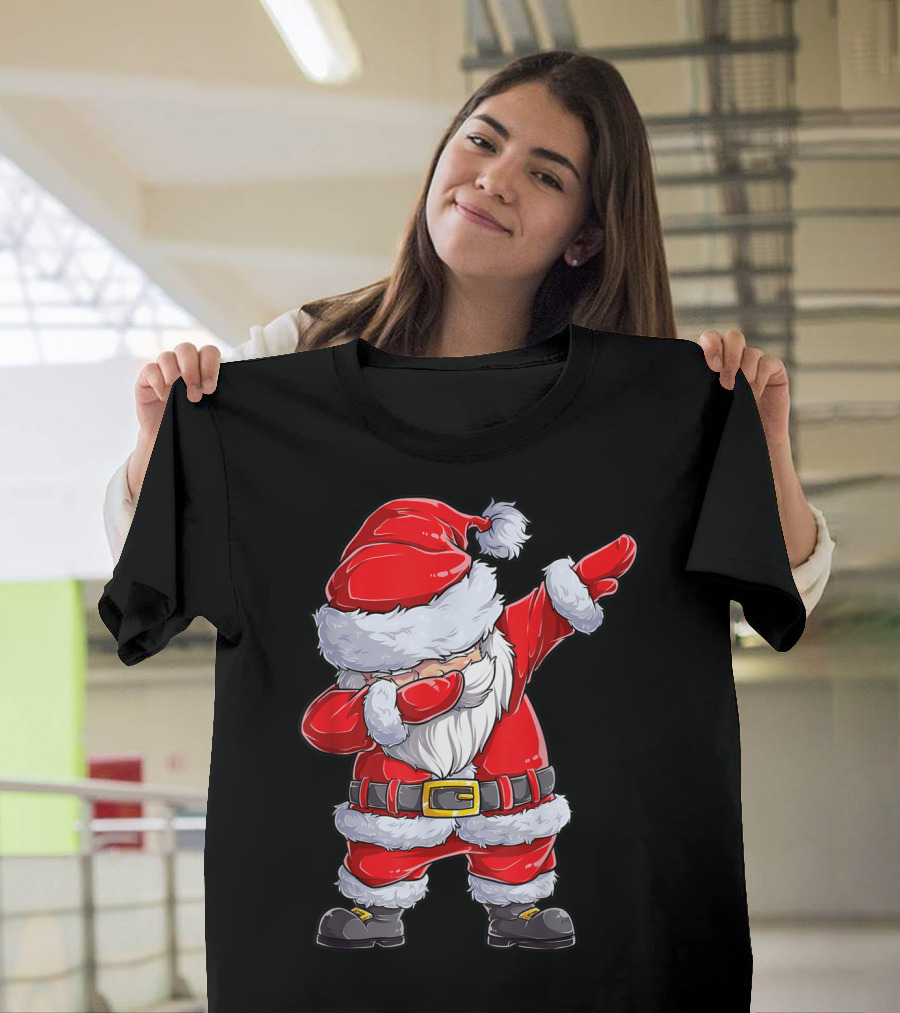 Dabbing Santa Claus Christmas Dance Pose T-Shirt