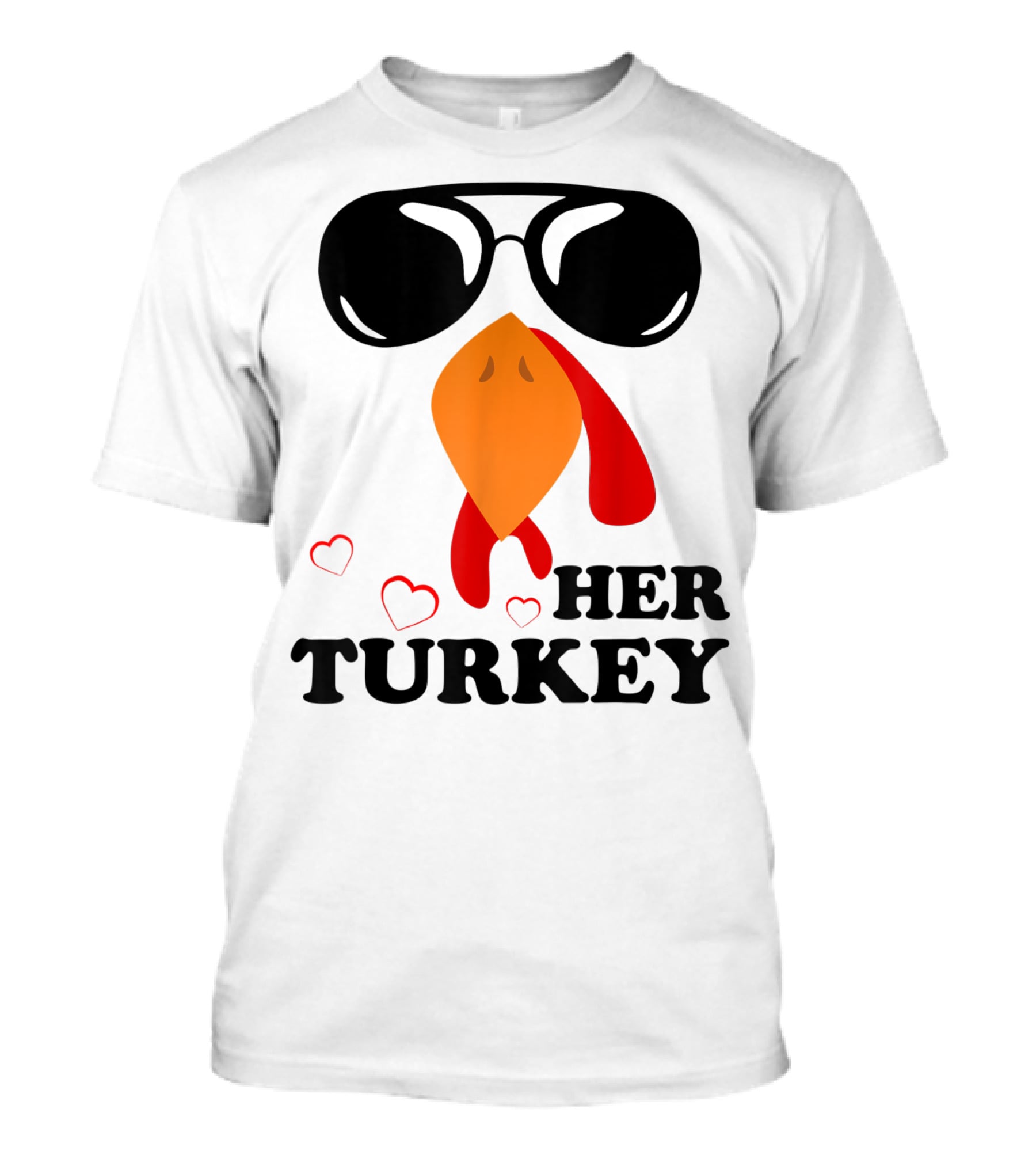 Her Turkey Funny Men's Matching Thanksgiving T-Shirt