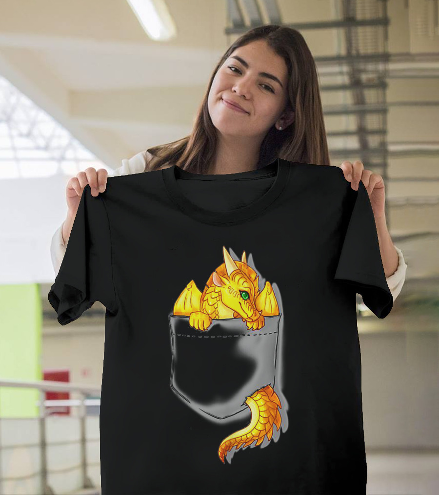 Wings Of Fire Pocket Sunny Dragon Bright Gold Character T-Shirt