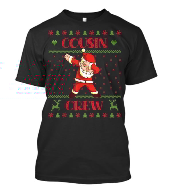 Cousin Crew Dabbing Santa Christmas T-Shirt