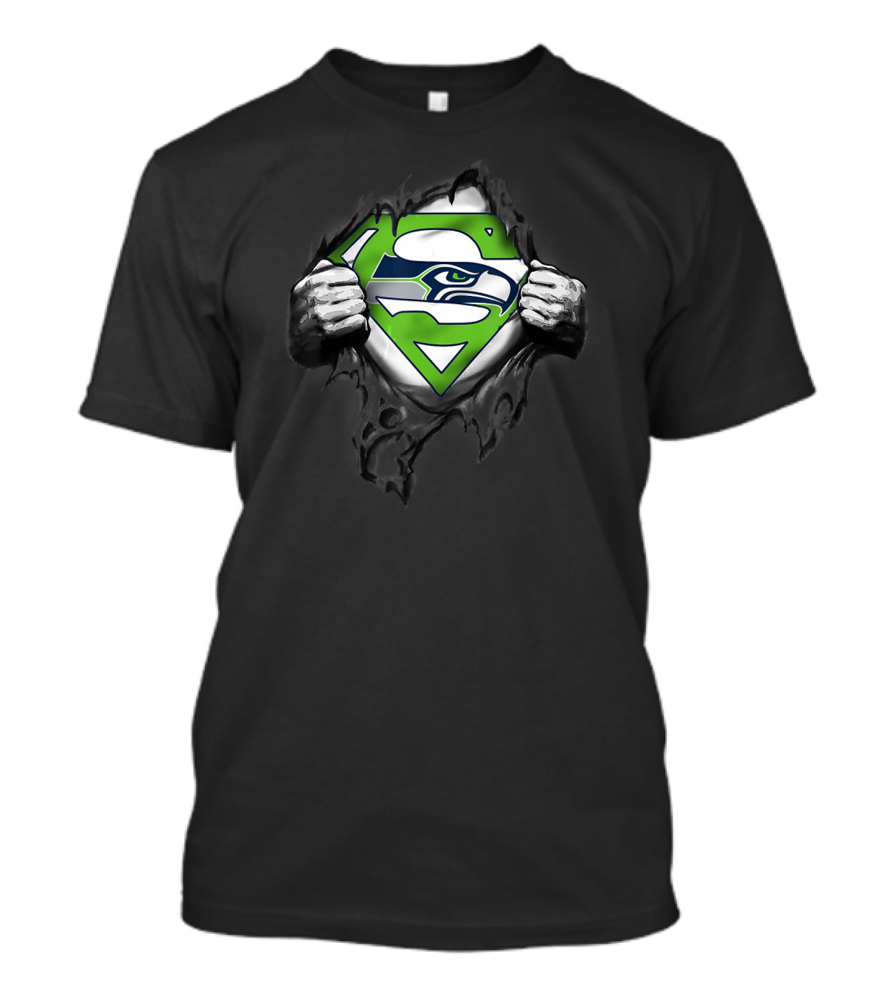 Merry Christmas Seattle Seahawk Superhero Football Team T-Shirt