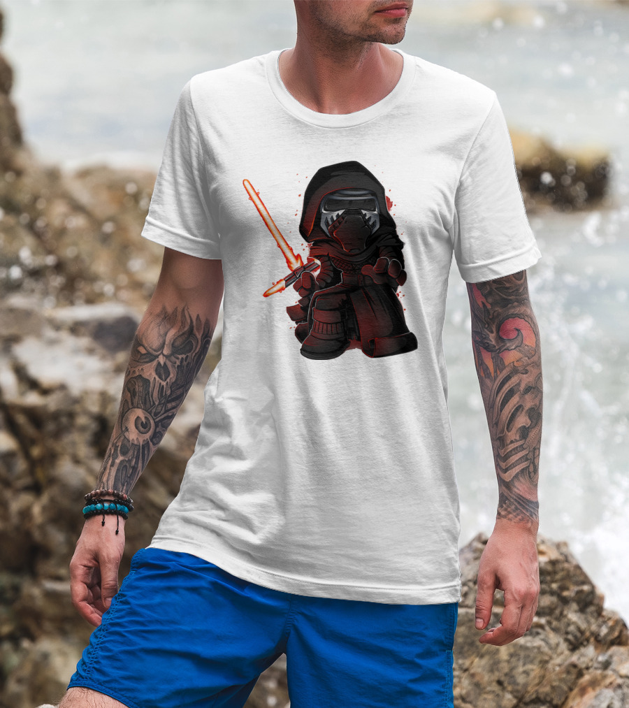 Kylo Ren Chibi With Red Lightsaber T-Shirt