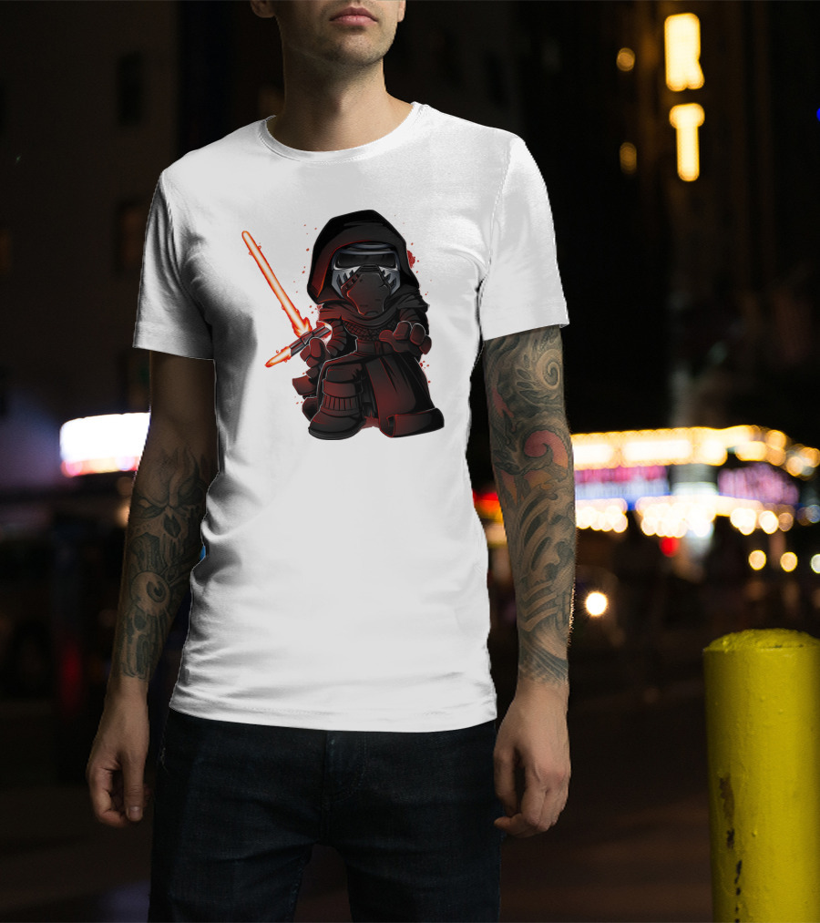Kylo Ren Chibi With Red Lightsaber T-Shirt